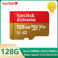 SanDisk Extreme Micro SD Card Memory Card 128GB 64GB 256GB 512GB 1T SDXC V30 A2 U3 4K TF for Camera Steam Deck Switch Rog Ally