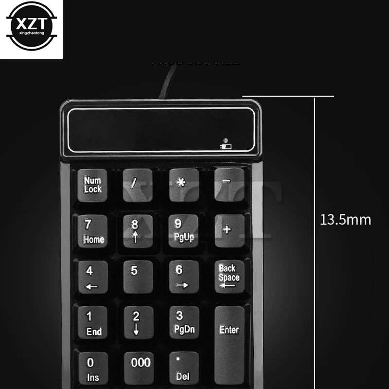 19 Keys USB Mechanical feel Wire numeric keypad Keyboard Mini number keycaps Numpad Keyboard for Laptop Desktop PC Computer note