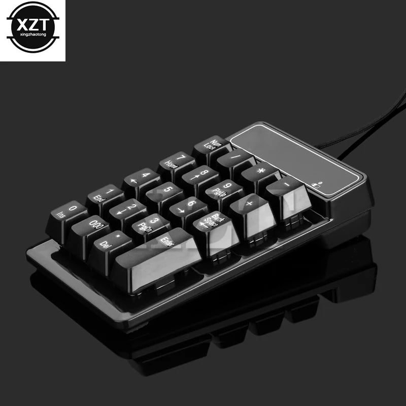 19 Keys USB Mechanical feel Wire numeric keypad Keyboard Mini number keycaps Numpad Keyboard for Laptop Desktop PC Computer note