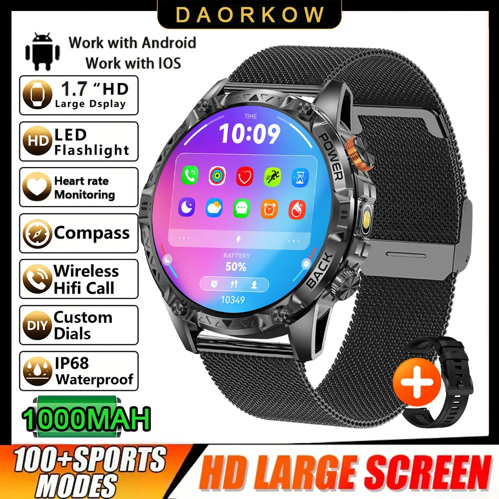The New Watch Has Smart Sports Features, a 1,000mah Battery, Fitness Tracker, 100+ Sports Modes, and Support for Wireless Calls