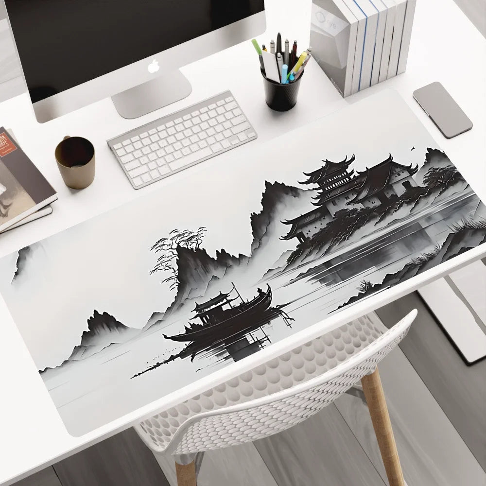Large mouse pad 900x400x4mm Anime mousepad landscape table Carpet DeskMat Computer Gamer Gaming Peripheral Accessories desk pad