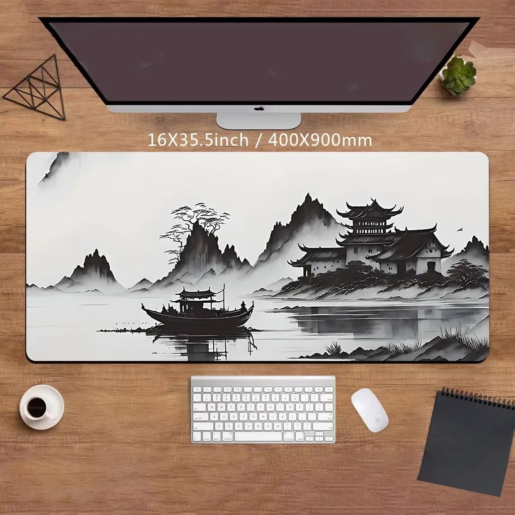 Large mouse pad 900x400x4mm Anime mousepad landscape table Carpet DeskMat Computer Gamer Gaming Peripheral Accessories desk pad