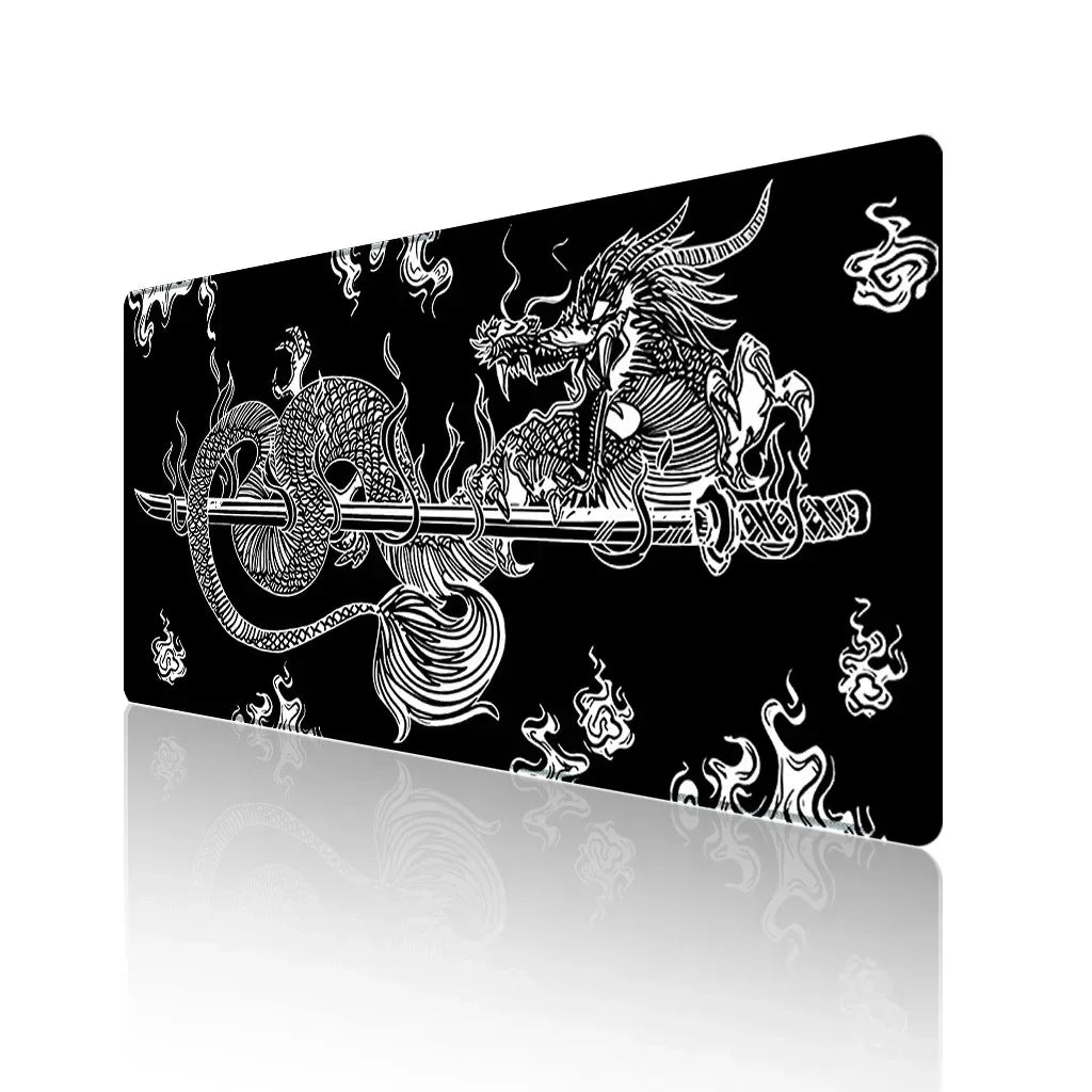 large Japanese dragon gaming mouse pad XXL keyboard  machine deskmat on the table speed mats animation carpet rubber rug 40*90cm