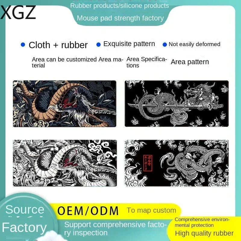 large Japanese dragon gaming mouse pad XXL keyboard  machine deskmat on the table speed mats animation carpet rubber rug 40*90cm