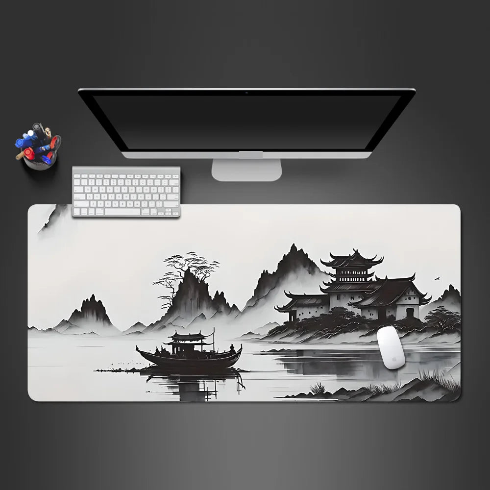 Large mouse pad 900x400x4mm Anime mousepad landscape table Carpet DeskMat Computer Gamer Gaming Peripheral Accessories desk pad