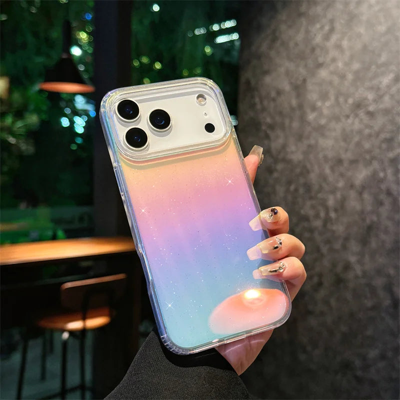 Gradient Glitter Bling Color Wireless Charging Magnetic For Magsafe Cases For iPhone 17 Air 16 15 14 Plus 13 12 Pro Max 11 Cover