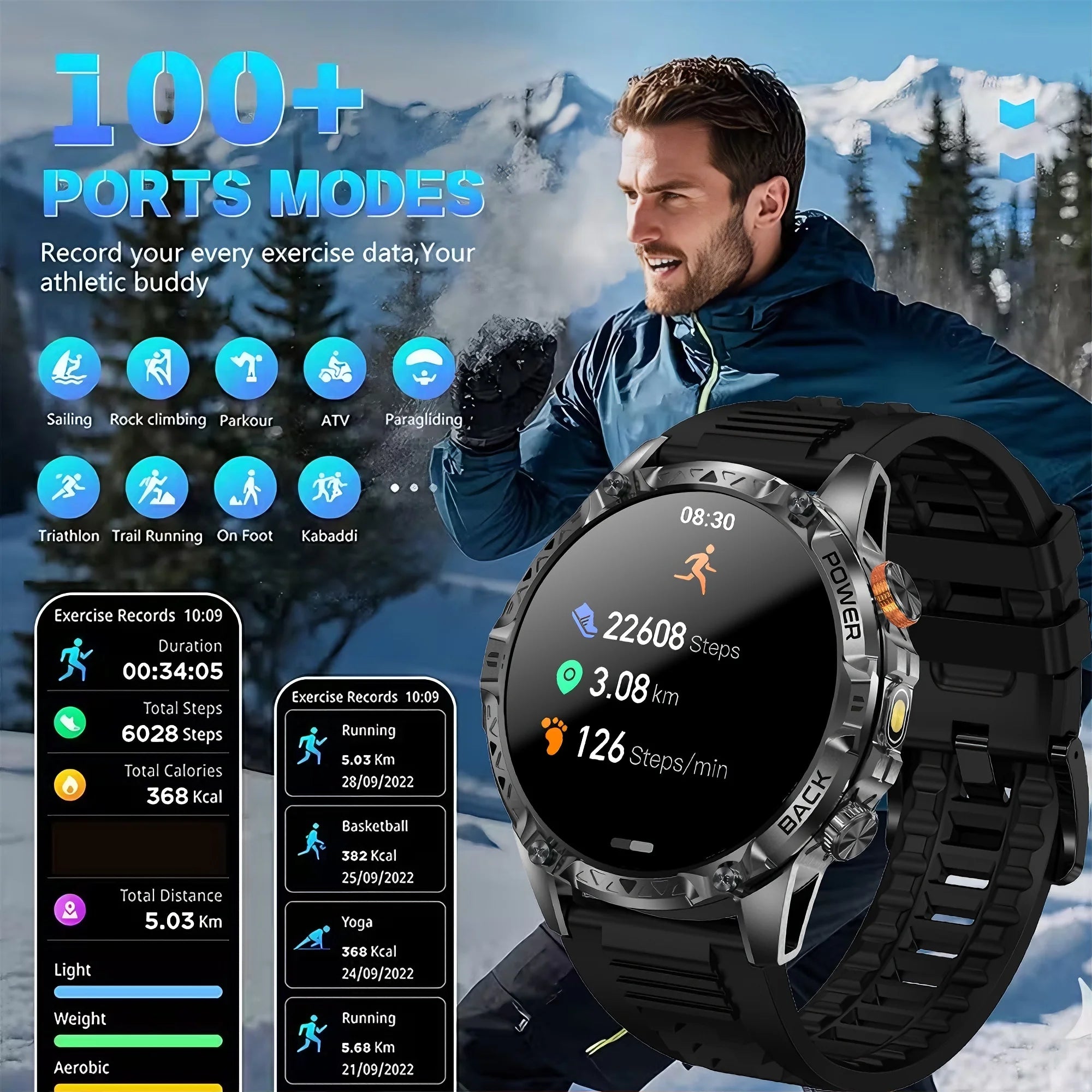 The New Watch Has Smart Sports Features, a 1,000mah Battery, Fitness Tracker, 100+ Sports Modes, and Support for Wireless Calls