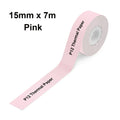 P12 Thermal Label Paper 15mm*4M/15mm*7M Adhesive Continue Label tape for P12/P15/P50/Q30/D30 KingJim LR5C Office Label Printer