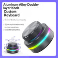Reverse Direction Knob Single Key Keyboard Custom Multimedia Live Streaming Volume Knob Aluminum Alloy Cnc Bluetooth Keyboard