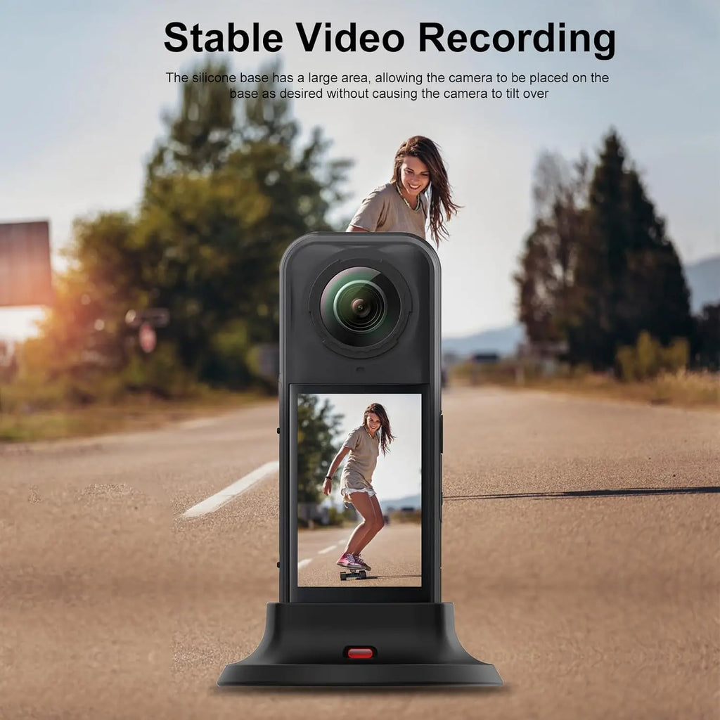 For Insta 360 X5 Accessories Kit Include Carry Case/Silicone Cover/Lens Guards/Screen Tempered Glass/Silicone Support Base Mount