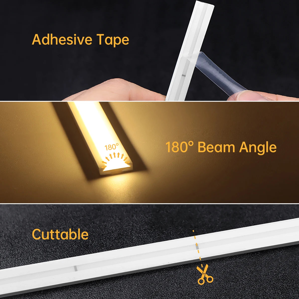 Alexa Silicone 24V Cob LED Strip Tuya Smart Home Wifi Lights Self Adhesive Neon Tape With Dimmable LED Dimmer Controller 5m 10m