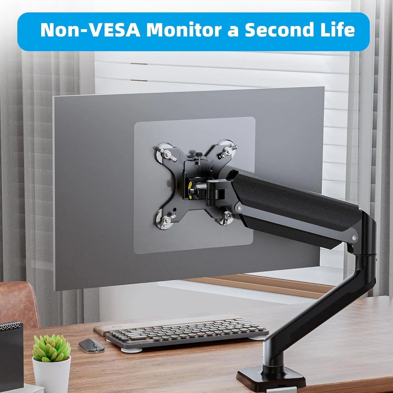 1pc Adhesive Tape for Desktop LED LCD Monitor Holder Arm Extension VESA Adapter Fixing Bracket Display Bracket No Mounting Hole