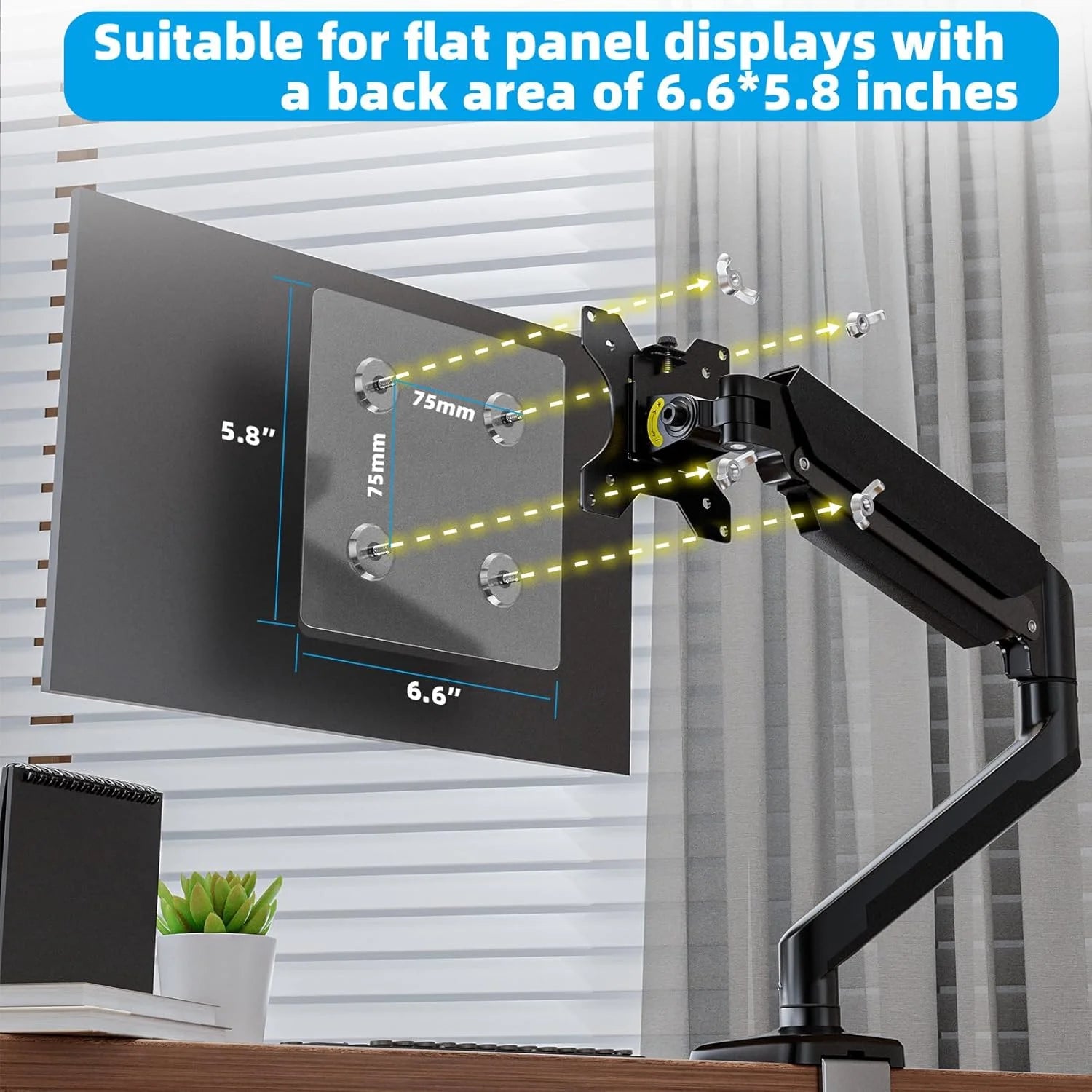 1pc Adhesive Tape for Desktop LED LCD Monitor Holder Arm Extension VESA Adapter Fixing Bracket Display Bracket No Mounting Hole