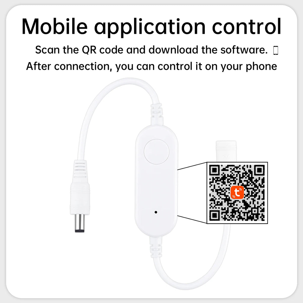 Alexa Silicone 24V Cob LED Strip Tuya Smart Home Wifi Lights Self Adhesive Neon Tape With Dimmable LED Dimmer Controller 5m 10m