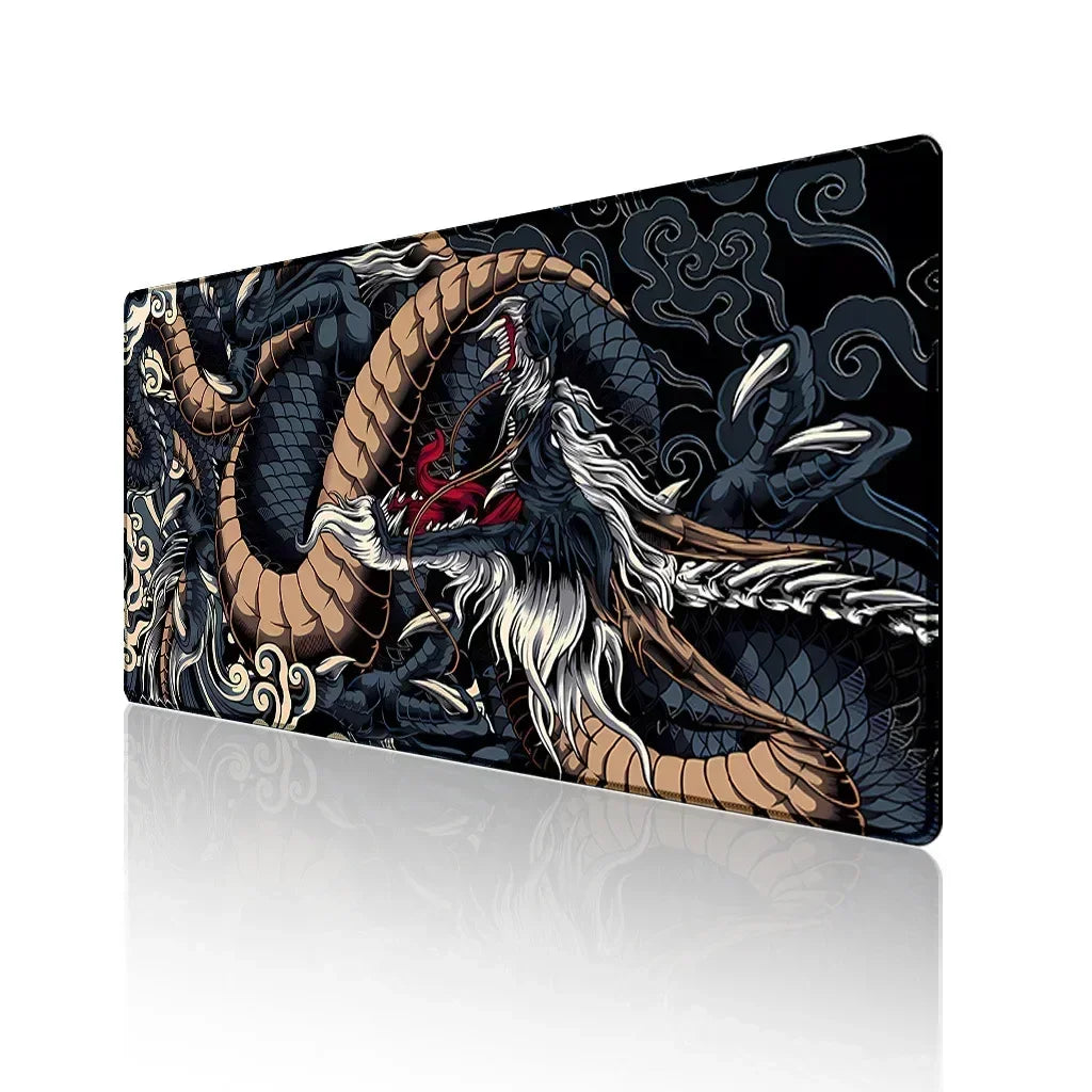large Japanese dragon gaming mouse pad XXL keyboard  machine deskmat on the table speed mats animation carpet rubber rug 40*90cm
