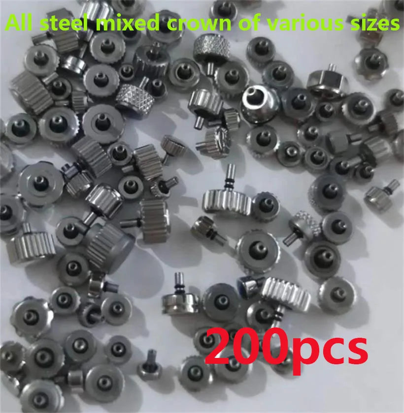 Watch Accessories Are In Bags All Steel Watch Handle Various Sizes Long Short Mixed Watch Crown Clock Maintenance Parts