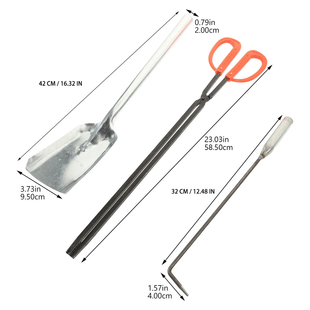 1 set Fireplace Tools Set Fire Tool Fire Accessories Winter Fireplace Tool Fire Poker Fireplace Fire Hook Fireplace Shovel Iron