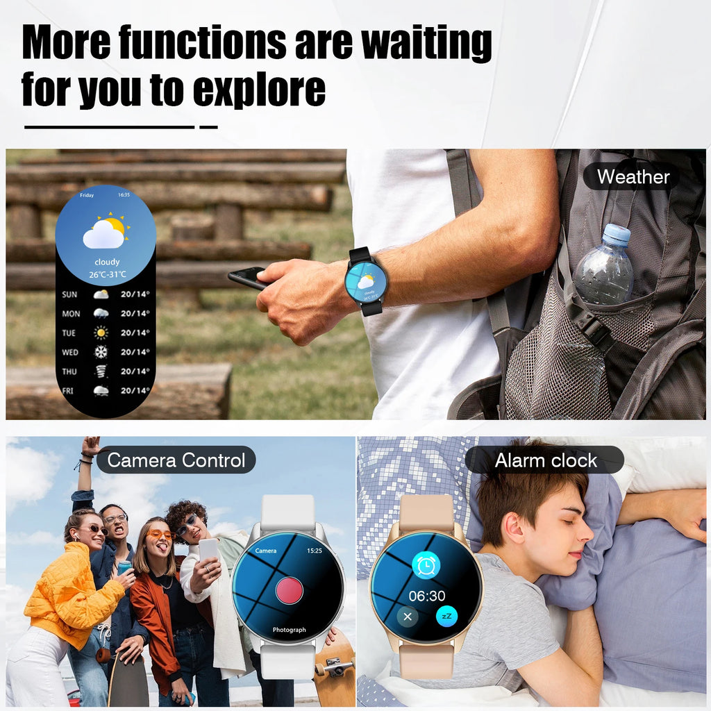 Smart Watch, Wireless Call/Dial, Multi-Sport Mode, Multiple APP Reminders, Suitable for Men and Women, Compatible with IPhone/An
