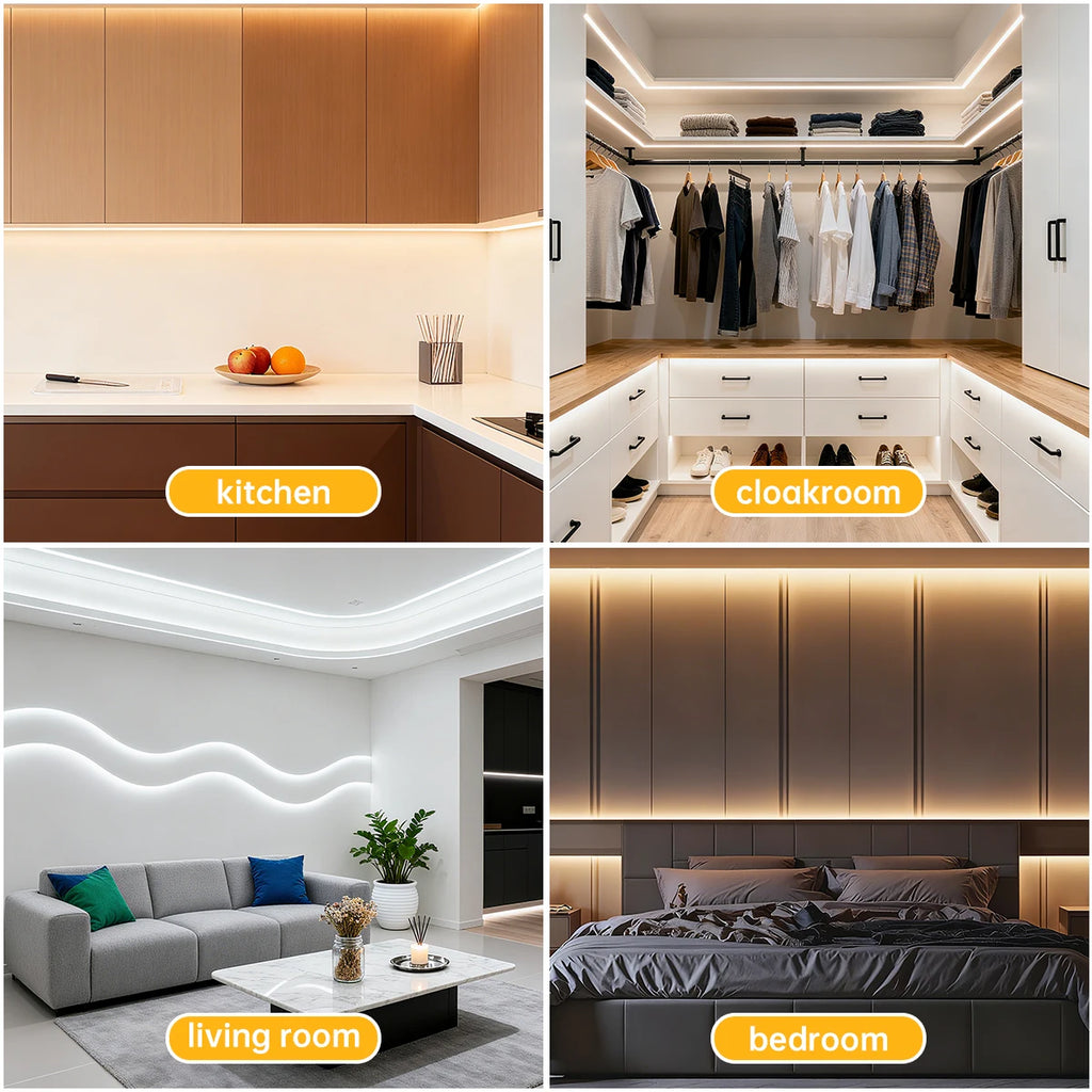 Alexa Silicone 24V Cob LED Strip Tuya Smart Home Wifi Lights Self Adhesive Neon Tape With Dimmable LED Dimmer Controller 5m 10m